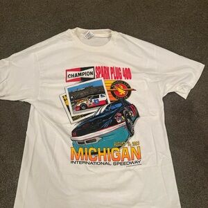 Men’s Vintage T-shirt Champion Sparkplug 400 1993 NASCAR Michigan Winston Cup